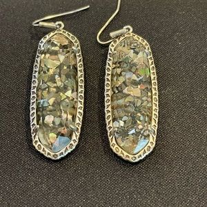 Kendra Scott crushed Abalone Lauren Drop Dangle earrings